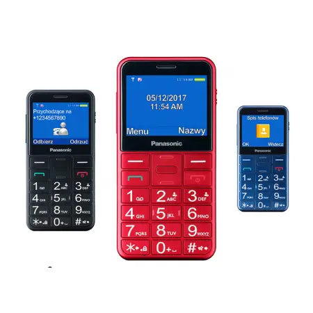 Panasonic KX-TU150 Telefon dla Seniora czerwony